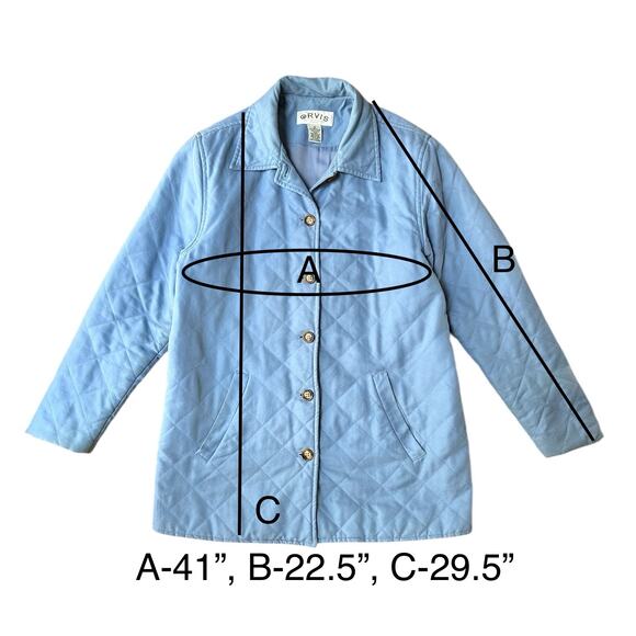 Orvis Quilted Button Front Jacket Size S, Light Blue - Picture 5 of 11